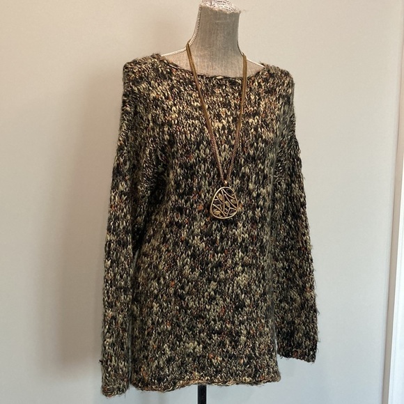 Club Monaco Marled Knit Sweater M Super Soft Cotton Acrylic Blend Pullover - Picture 4 of 12